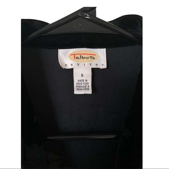 Vintage Talbots Petites Black Velvet Soft Blazer - Picture 6 of 8